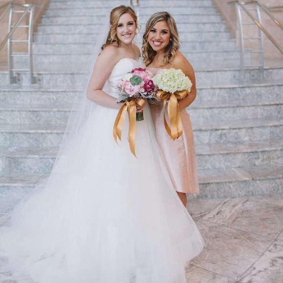 Alfred Sung Pearl Pink Size 16 Cocktail Dress - Picture 5 of 10